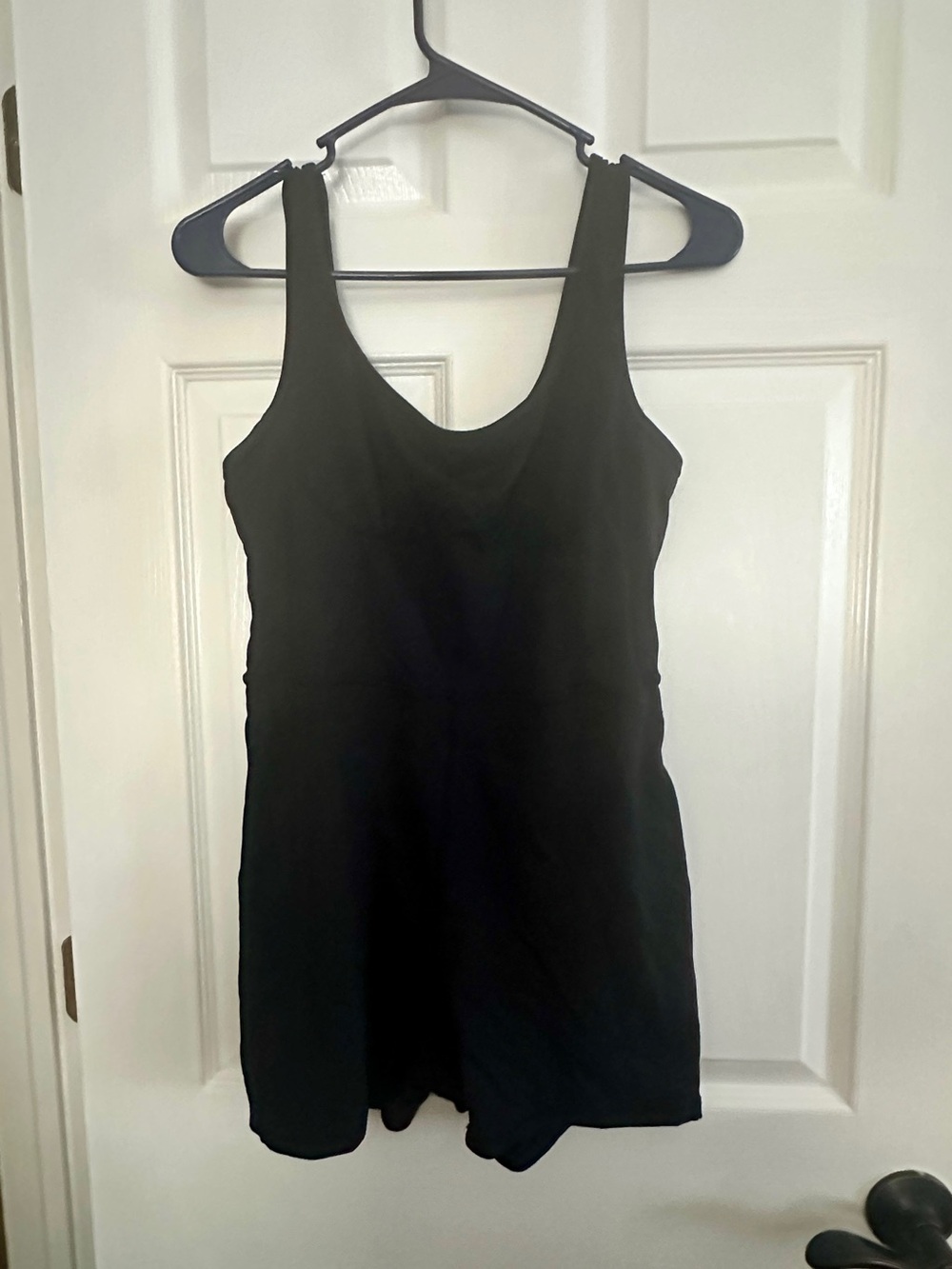 SHEIN Black Sleeveless Romper with Scoop Neck